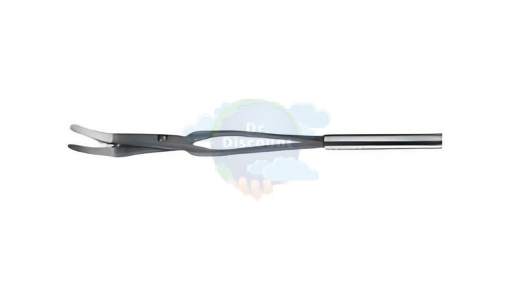 Ножницы эндоскопические изогнутые, биполярные, диаметр 5 мм, длина 34 см, без рукоятки и трубок