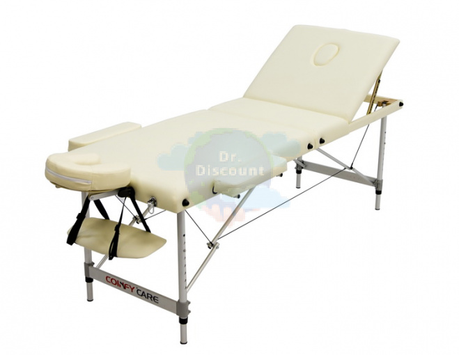 MET Comfort A3 Стол массажный, алюминиевый 3-х секционный, кремовый